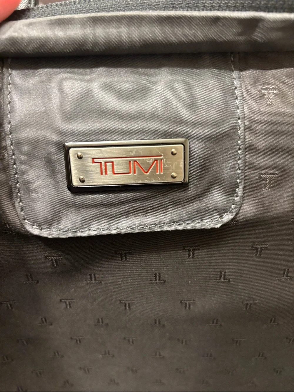 Tumi Alpha Leather Messenger and Laptop Bag